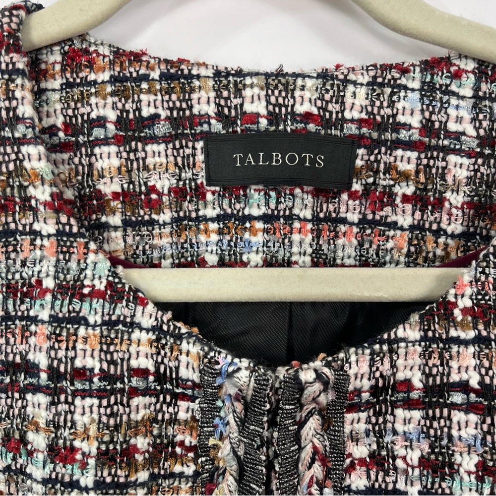 Talbots Multicolor Tweed Adele Jacket Blazer Hook… - image 5
